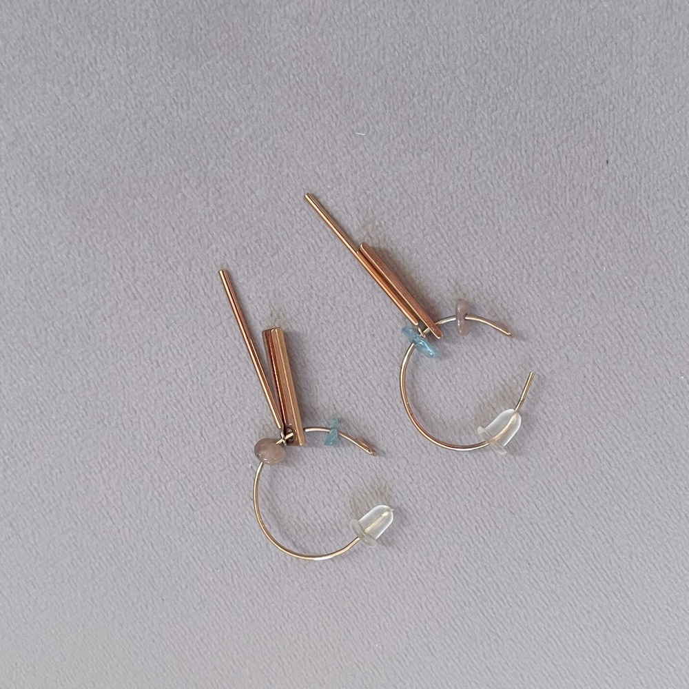 J.Estina Gemstone Gold Earring (New condition)
